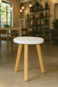 rond 3 pieds sapin blanc 2